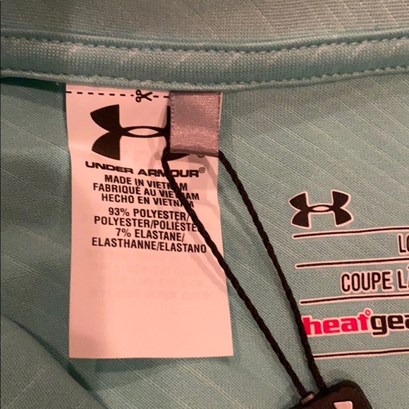 NWT UA Under Armour Golf Cold Black Polo XL zip - Picture 6 of 7